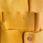 Lands' End L/S Botton Up Cotton Blend Cardigan Butter Yellow Size SMALL (6-8) Photo 6