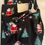 SO  Mid Rise Comfy Christmas Leggings Santa Skiing Size Large-NWT Photo 0