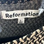 Reformation  Suze Knit Mini Dress Women's Tan Black Size Large No Belt Size Large Photo 6