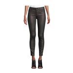 7 For All Mankind Metallic Twill Ankle Skinny Jeans Gunmetal Size 29 party Photo 0