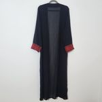 Black and Red Sheer Women's Robe NWOT Size Medium Black Long Robe Photo 3