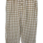 Loft Ann Taylor Cream Light Brown Stretchy Waist Tapered Trouser Pants Women XS Photo 0