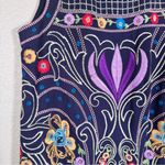 Maeve  Anthropologie Blue Floral Embroidered Mini Shift Dress Womens 2 Sleeveless Photo 10