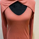 Venus Orange Open Neck Turtleneck Sweater Photo 2