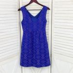 Anthropologie Maeve  Averie Jacquard Dress Blue 2 Embroidered Aztec Sleeveless Photo 10