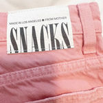 NWT MOTHER SNACKS The Fun Dip Utility Puddle Jeans in Dark Pink size 23 Wide Leg Photo 6