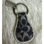 Coach Vintage  y2k SIGNATURE TEAR DROP KEY RING Denim Charm Photo 1