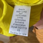 Greylin Anthropologie Valencia Lace Fit and Flare Yellow and White Cotton Dress Photo 11