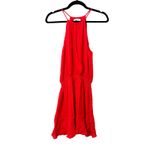 Parker  Williame Silk Halter Mini Dress Red Sz Medium‎ Photo 1