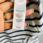Rag and Bone  Striped Long Sleeve Tee Size Medium Blue White Relaxed Fit Casual Photo 3