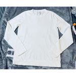 J.Crew NWOT White Cotton Teddie sweater Size XS Long Sleeve Causal Classic Photo 2