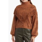 NWT Grey Collective Fringe Detail Sweater Chocolate Brown Y2K THRUSH Size XL Photo 2