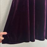 Lulu's Velvet Mini Dress Plum Purple Swing Cocktail Party 70s Halter Holiday Size M Photo 5