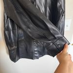 Primark NWT  Faux Leather Button Down Shirt Jacket Shacket Black Size L Photo 5