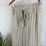 Beach Lunch Lounge Linen Blend Giavanna Sailing Tan & White Pants XS Photo 5