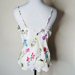 Parker  White Floral Silk Camisole Photo 4