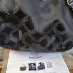 Coach  Madison Black Op Art Signature Sateen & Leather Trim Sophia Satche… Photo 12