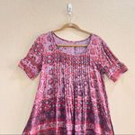 Urban Outfitters  ECOTE Amethyst Pleated Pintuck Dress Sz L Boho Peasant Country Photo 5