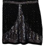 Adrianna Papell  Evening Dress Size 8 Black Beaded Sequins‎ Sleeveless Shift 1920 Photo 5