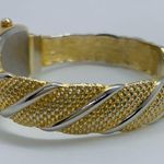 Ladies Quartz analog gold tone cuff bracelet watch size 7” runs Photo 2