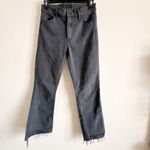 Mother The Insider Crop Step Fray Jeans Black So Far Gone 26 Photo 2