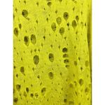 Sweet Claire Women's Neon Yellow Holey Hole Sweater Photo 2
