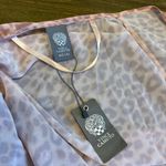 Vince Camuto  Blush Leopard Cheetah Animal Print Sheer Kimono Cover Up Cardigan Photo 4