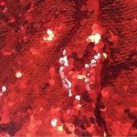 Leith XXS red hot lava sequin one shoulder ruffle mini dress Photo 6