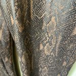 Spanx  brown faux leather snake skin legging Photo 5