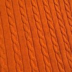 Ralph Lauren  Cable Knit Crewneck Sweater Large Orange Fisherman Preppy Academia Photo 5