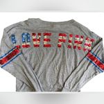 PINK - Victoria's Secret PiNK Victoria’s Secret Bling Sequin American Flag Patriotic Long Sleeve Shirt Photo 3