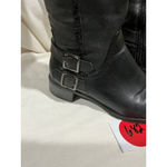 Woman’s Jasmin Sawyer Wide Calf Size 6m Faux Leather Fur Lined Riding Boot Black Photo 2