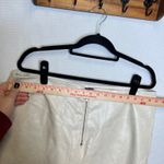 Pretty Little Thing Shape Cream Faux Leather Wide Leg Pants Size 14 Photo 3