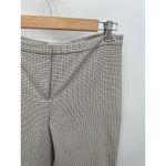 Theory  Classic Skinny Ankle Pants Glen Plaid Yellow Gray Brown Women's Size 6 Photo 2