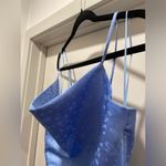 LA Hearts Light Blue Floral Cowl Neck Satin Silk Slip Cami Mini Party Dress - S Photo 5