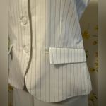 Active USA White Pinstripe Women's Vest size S Photo 3