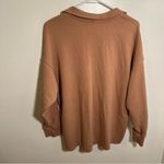 Aerie Sunday Soft Quarter Zip Sweatshirt Tan XS Photo 8