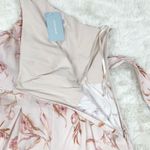 Antonio Melani Pink Floral One Shoulder Jumpsuit Belted Linen Blend Size 0 New Photo 7