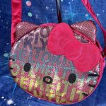 Sanrio Hello Kitty 2012 Pink Sequin Satin Face Bag Purse Photo 7