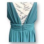 Lulus Heavenly Hues Forest Green Maxi Dress Deep V Pleated Gown Formal Wedding M Size M Photo 6