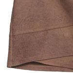 Free People Straight Skirt Women's 4 Brown Solid Mini Tiered Vegan Leather Photo 1