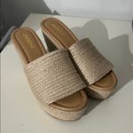 Soda Women’s Bounty Round Toe Single Band Slip-On Espadrille Wedge Sandal 8.5 Photo 1