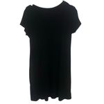 Market & Spruce NWT  Alyson knit T-shirt dress shirt sleeve black vneck knee leng Photo 9