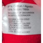 Oscar de la Renta Vintage Red Knit Cardigan Bell Sleeve White Trim Embroidered Photo 3