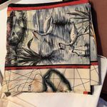 NEW Wathne silk scarf Africa map Red Photo 10