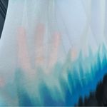 XS Clifton colorful midi dress with gradient​ 3/4 sleeve length transparent slv Blue Photo 4