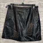 Cooperative Faux Leather Shiny Black Mini Skirt Photo 0