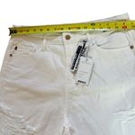 Judy Blue  Distressed White Jean Shorts High Waist Rigid Magic Size XL NEW Photo 5