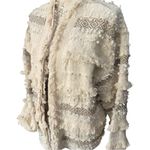Boutique Oversized Trendy Ivory Knit Boho Jacket Photo 13