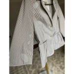Doncaster Striped Peplum Blazer Suit Pant French Scandi Business Parisian Preppy Photo 3